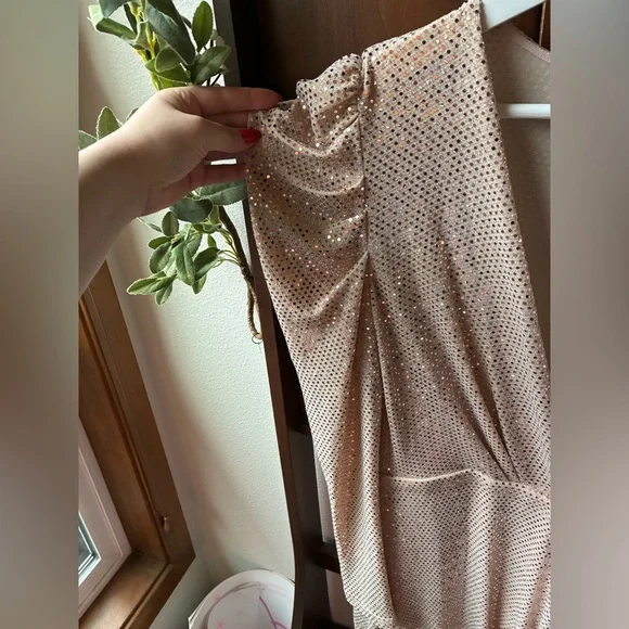 NWT IRO LouLou Sequin Dress in Blush Pink (Size:38/6) - Picture 7 of 15